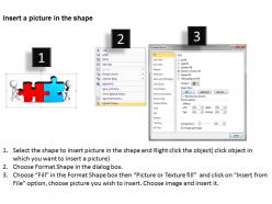 3d men arranging two jigsaw puzzle pieces problem solved ppt graphics icons