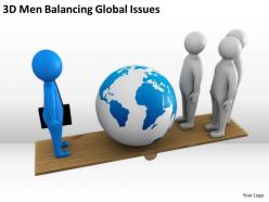 3d men balancing global issues ppt graphics icons powerpoin