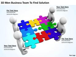 3d men business team to find solution ppt graphics icons powerpoint