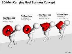 3d men carrying goal business concept ppt graphics icons powerpoint