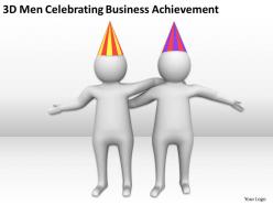 3d men celebrating business achievement ppt graphics icons powerpoint