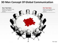 3d men concept of global communication ppt graphics icons