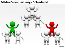 3d men conceptual image of leadership ppt graphics icons