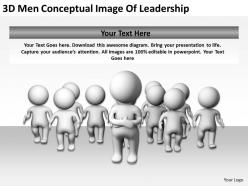 3D Men Conceptual Image Of Leadership Ppt Graphics Icons Powerpoin