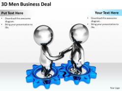 3d men conecptual image of business deal ppt graphics icons