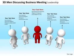 3d men discussing business meeting leadership ppt graphics icons