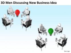 3d men discussing new business idea ppt graphics icons powerpoint