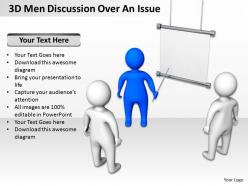 3D Men Discussion Over An Issue Ppt Graphics Icons