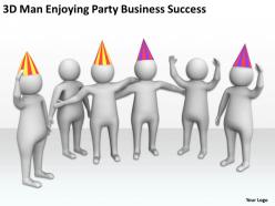 3d men enjoying party business success ppt graphics icons powerpoint