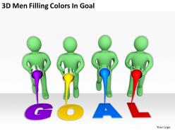 3d men filling colors in goal ppt graphics icons powerpoint