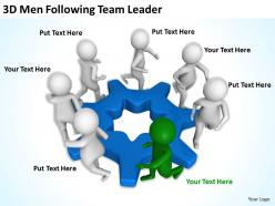 3d men following team leader ppt graphics icons powerpoint