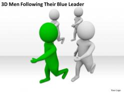 3d men following their blue leader ppt graphics icons powerpoint