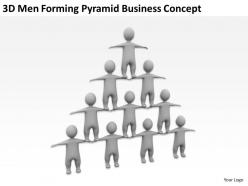 3d men forming pyramid business concept ppt graphics icons powerpoint