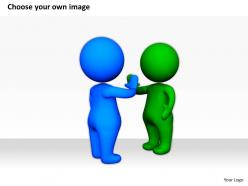 3d men give me five cooperation ppt graphics icons powerpoint