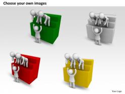 3d men giving help to climb up ppt graphics icons powerpoint