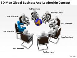 3d men global business and leadership concept ppt graphics icons powerpoint
