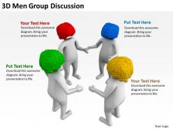 3d men group discussion ppt graphics icons powerpoint