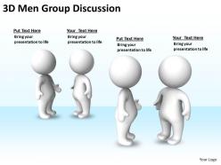 3d men group discussions ppt graphics icons powerpoint