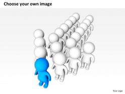 3d men group standing together in arrow shape ppt graphics icons