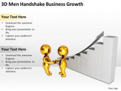 3d men handshake business growth ppt graphics icons powerpoint