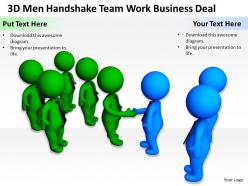 3d men handshake team work business deal ppt graphics icons powerpoint 0529
