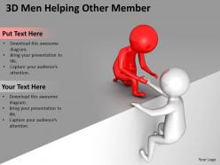 3d men helping other member ppt graphics icons powerpoint