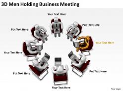3d men holding business meeting ppt graphics icons powerpoint