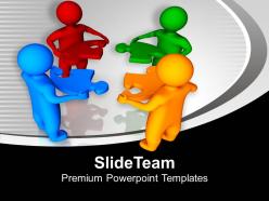 3d men holding puzzle pieces solution powerpoint templates ppt themes and graphics 0113