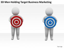 3d men holding target business marketing ppt graphics icons powerpoint
