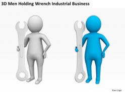 3d men holding wrench industrial business ppt graphics icons powerpoint