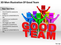 3D Men Illustration Of Good Team Ppt Graphics Icons Powerpoint