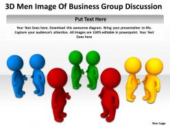 3D Men Image Of Business Group Discussion Ppt Graphics Icons