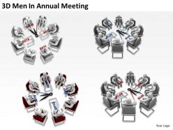 3d men in annual meeting ppt graphics icons