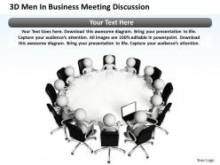 3D Men In Business Meeting Discussion Ppt Graphics Icons