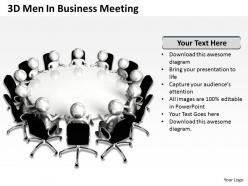 3D Men In Business Meeting Ppt Graphic Icon