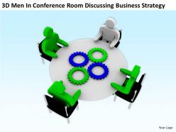 3d men in conference room discussing business strategy ppt graphics icons powerpoint