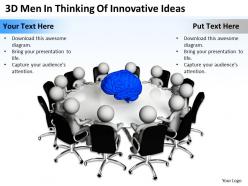 3d men in thinking of innovative ideas ppt graphics icons powerpoint