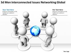 3d men interconnected issues networking global ppt graphics icons