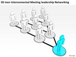 3d men interconnected meeting leadership networking ppt graphics icons