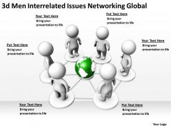 3d men interrelated issues networking global ppt graphics icons