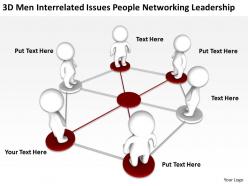 3d men interrelated issues people networking leadership ppt graphics icons