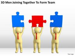 3d men joining together to form team ppt graphics icons powerpoint