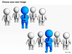 3d men leader standing infront of team ppt graphics icons powerpoint