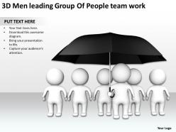 3d men leading group of people team work ppt graphic icon