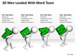 3D Men Loaded With Word Team Ppt Graphics Icons Powerpoint