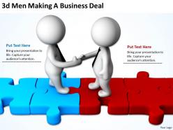 3d men making a business deal ppt graphics icons
