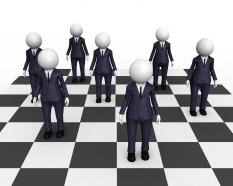 3d men on chess graphic stock photo