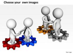 3d men on gears business deal industrial ppt graphics icons powerpoint