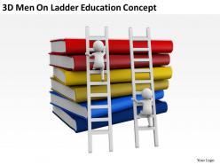 3d men on ladder education concept ppt graphics icons powerpoint
