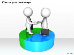 3d men on pie chart business deal growth ppt graphics icons powerpoint